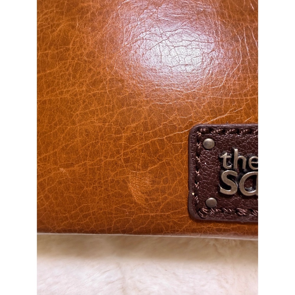 The Sak Iris Smartphone Crossbody Wallet Tobacco Dot Leather Hair-on-Hide NEW - Picture 6 of 13